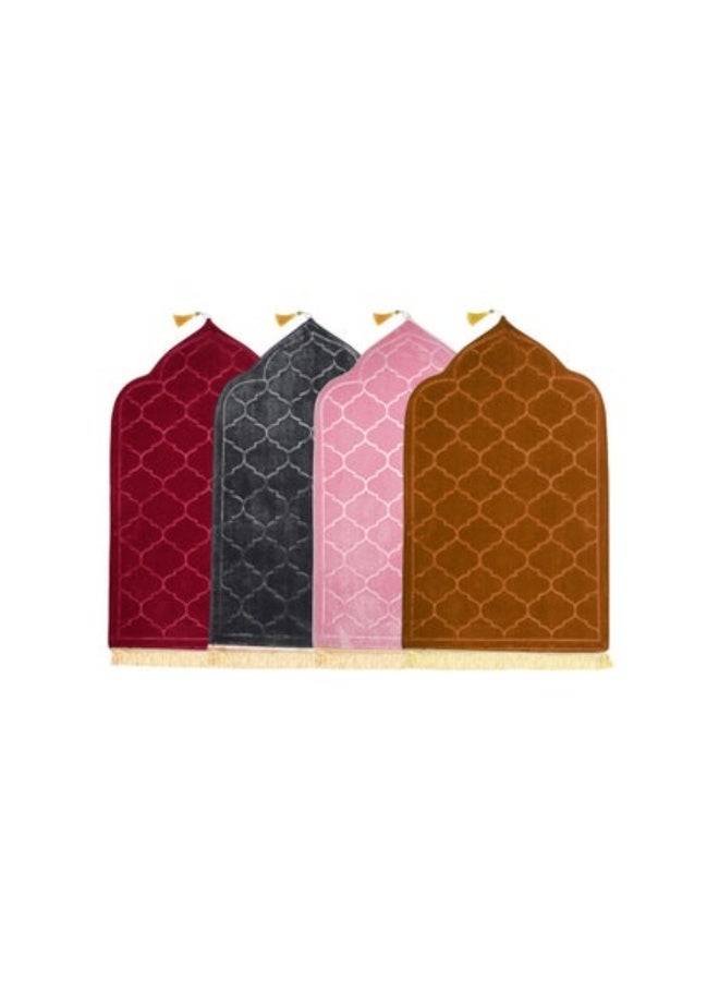 أكاليكس سجادة صلاة للمسلمين - أفضل هدية إسلامية - سجادة صلاة رمضان - سجادة صلاة سميكة وكبيرة مبطنة مخملية للأطفال والرجال والنساء - ناعمة وفاخرة ومناسبة للركبتين والجبهة - سجادة صلاة (ألوان متنوعة) - Image 3